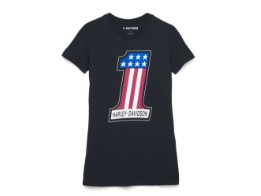 #1 Race Graphic T-Shirt für Damen , schwarz