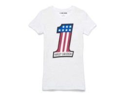 Harley Davidson #1 Race Graphic T-Shirt für Damen