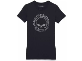 Damen T-Shirt Skull schwarz