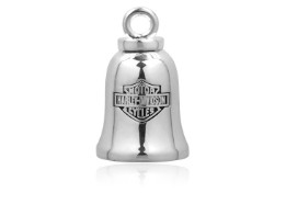 Silver Classic Bar & Shield Logo Ride Bell - HRB013
