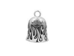 Silver Flames Bar & Shield Ride Bell - HRB031