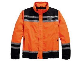 Herren Motorrad Regenjacke Hi-Visibility Reflective Biker Funktionsjacke Kapuzen Wind- und Wasserdicht