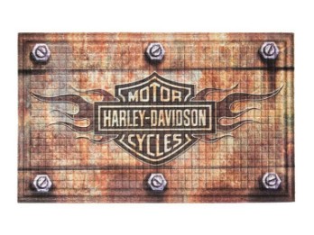Harley Davidson Flame Bar & Shield Fußmatte