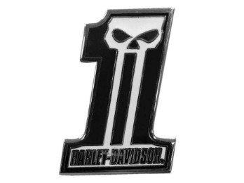 Anstecker No.1-Skull Dark -Pin Biker Sammlerstück Emblem mit Stifteverschluss Merchandise Accessoire