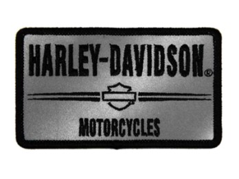 Harley Davidson Motorcycle Patch, Silber, 7,6 x 5,7 cm