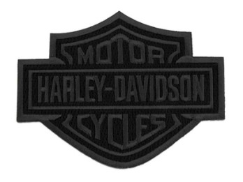 4 Zoll gesticktes schwarzes Bar & Shield Logo-Emblem zum Aufnähen