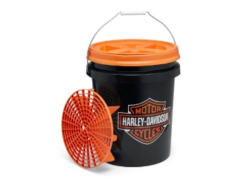 Putzeimer, orange-schwarz
