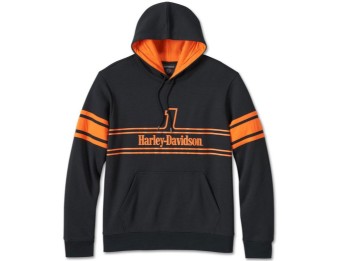 Hoodie #1 Racing, schwarz-orange