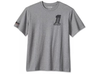 T-Shirt #1 Faster Dark grau meliert