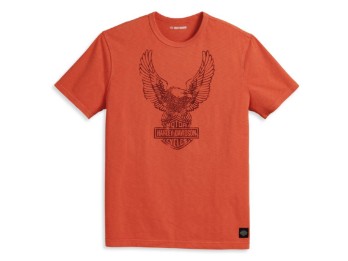 Road Captain Colorblock T-Shirt für Herren, dunkel orange