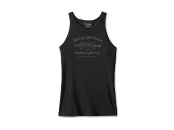 Stacked Bar & Shield Racerback Tanktop