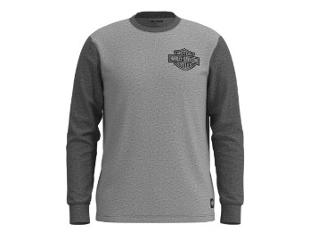 Colorblock-Design – Hellgrau Bar & Shield Colorblock T-Shirt für Herren
