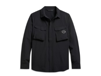 Langarm-Hemd Woven Black