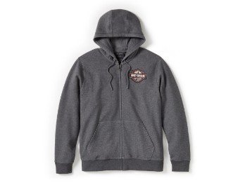 Bar & Shield Zip-Up Hoodie