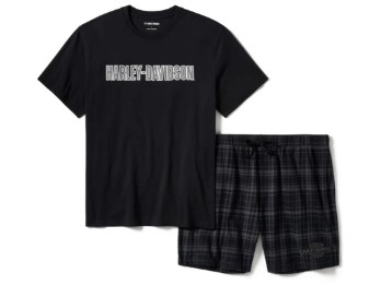 Karo Schlafanzug Shorts Set