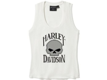 Damen Tank Top Willie G Skull Ribbed