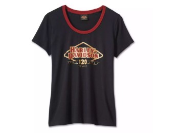Damen T-Shirt 120th Anniversary, schwarz