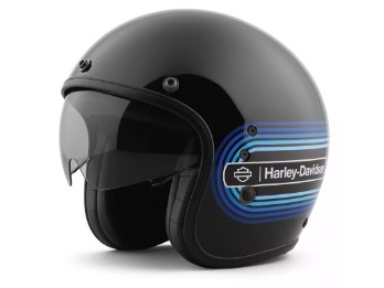Retro Tank Stripe II X14 Helm, schwarz