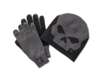 Willie G Skull Beanie und Handschuhe Geschenkset