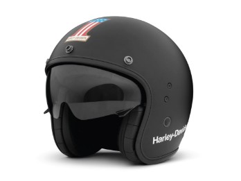 Harley Davidson Classic #1 X14 Sun Shield 3/4 Helmet