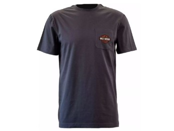 T-Shirt Bar & Shield Pocket, dunkelgrau