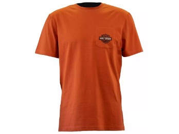 T-Shirt Bar & Shield Pocket, orange