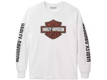 Bar & Shield Longsleeve, weiß