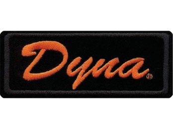 4 Zoll besticktes Dyna-Emblem zum Aufnähen - Schwarz/Orange