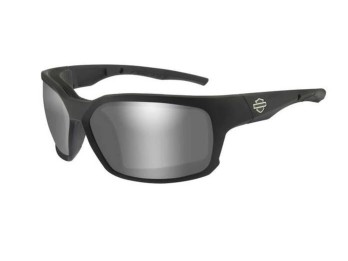 COGS-Sonnenbrille mit Silbernen Flash-Gläsern & Mattschwarzem Rahmen
