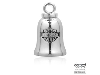 Silver Classic Bar & Shield Logo Ride Bell - HRB013