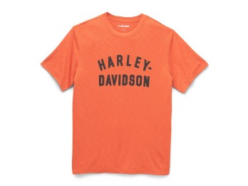 Harley Davidson T-Shirt Ripped Look, Orange