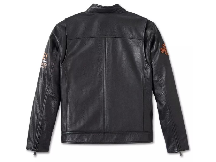 Lederjacke 120th Anniversary schwarz