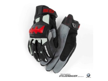 Handschuh Rallye, schwarz/rot