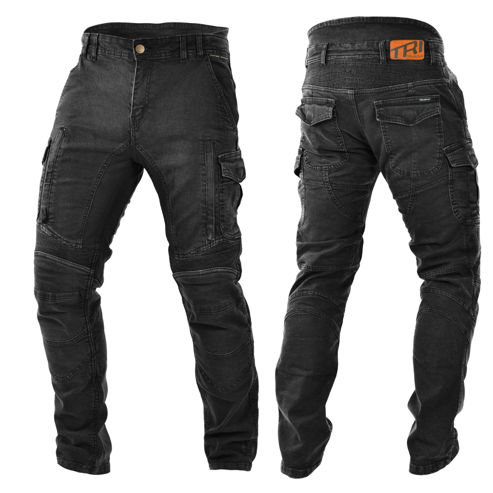 OJ Motorradjeans Dark Schwarz – Mit CE-Protektoren An Hüfte & Knie – Stretch-Denim Für Alle Jahreszeiten