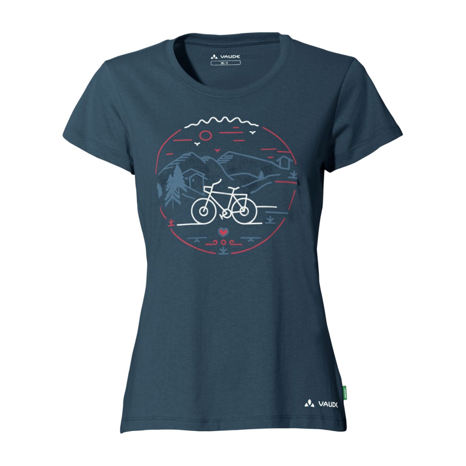 VAUDE Damen Cyclist 2 T-Shirt – Aus Recyceltem Polyester & Woodfiber, Atmungsaktiv, Geruchshemmend – Perfekt Für Radfahren & Alltag