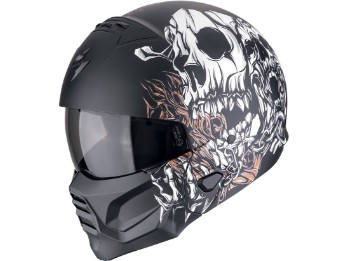 Scorpion Exo-Combat II Genesis Motorradhelm, mattschwarz-rot
