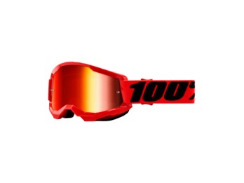 100% Strata 2 Red - Mirror Red Motocross Brille