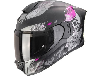 Scorpion Exo-530 Air Hadji Motorradhelm Mattschwarz-Rosa