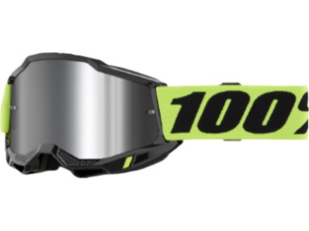 Accuri 2 Neon Yellow - mirror silver lens Motocross Goggle