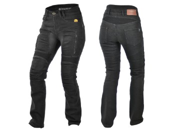 Parado Ladies Bikers Jeans, Regular Fit, black, length 32