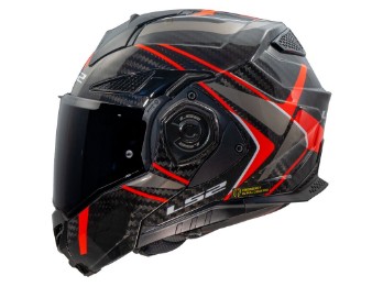 LS2 FF901 Advant X Future II Carbon Klapphelm, schwarz-rot
