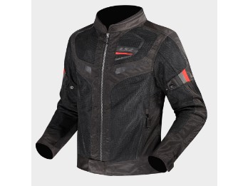 LS2 Garda Air Damen Motorradjacke, schwarz-rot