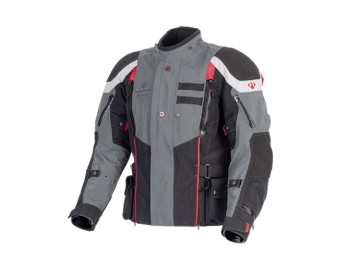 Stadler Fearless Pro Motorradjacke, schwarz-grau-rot
