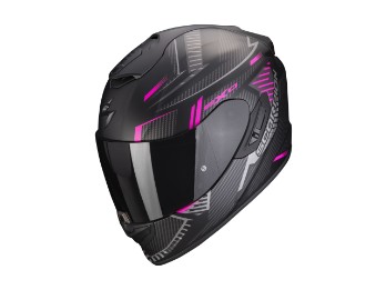 Scorpion EXO 1400 Evo Air Shell Motorradhelm, mattschwarz-rosa
