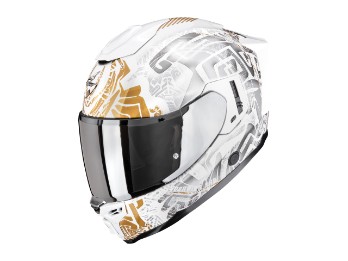 Scorpion Exo-1500 Air Apus Motorradhelm, weiss-grau-gold