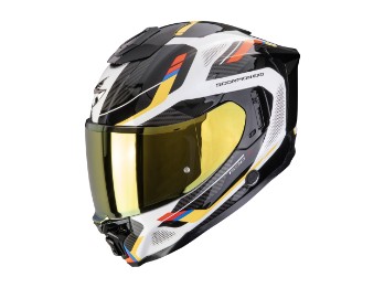 Scorpion Exo-1500 Air Sleek Motorradhelm, weiss-blau-gelb