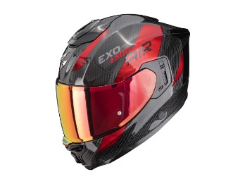 Scorpion Exo-1500 Carbon Air Platted Motorradhelm, schwarz-rot