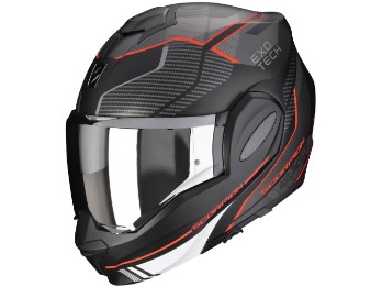 Scorpion Exo-Tech Evo Animo Klapphelm, mattschwarz-rot