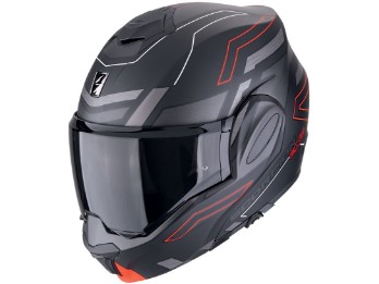 Scorpion Exo-Tech Evo Conquer Klapphelm, mattschwarz-rot