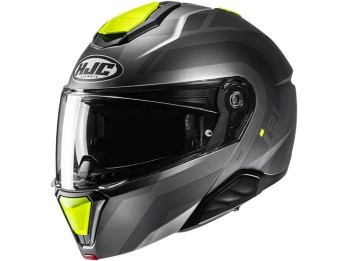 HJC i91 Klapphelm Arven MC3HSF, schwarz-grau-gelb